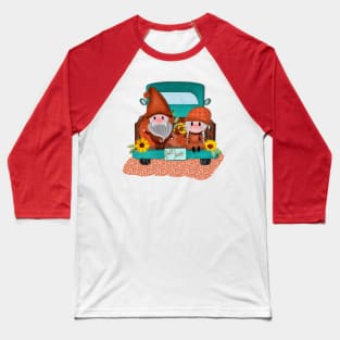 Fall truck with gnomes Baseball T-Shirt